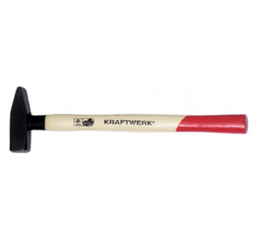 Kraftwerk 2308 Schlosserhammer – Kopfgewicht 800 g, Stiellänge 343 mm, Hickory-Stiel