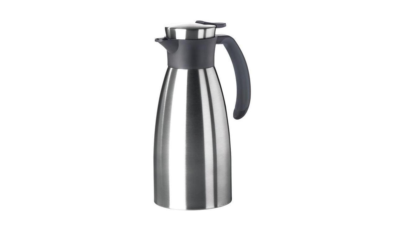 Emsa Thermoskanne – 1 l, 14,5 × 10,5 × 24,0 cm, Edelstahl/Kunststoff, doppelwandig, auslaufsicher