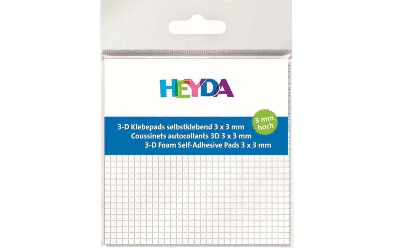 HEYDA Klebepads 3D – 3 × 3 mm, 961 Stück, Weiss
