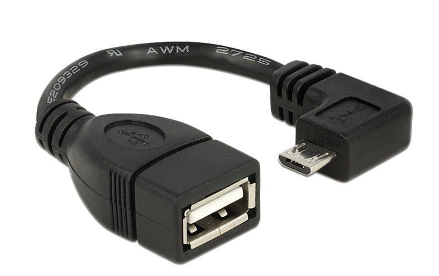 DeLOCK 83104 Adapter USB-OTG Micro-USB B zu USB-A – USB 2.0, 480 Mbit/s, 0,11 m, für OTG-Geräte