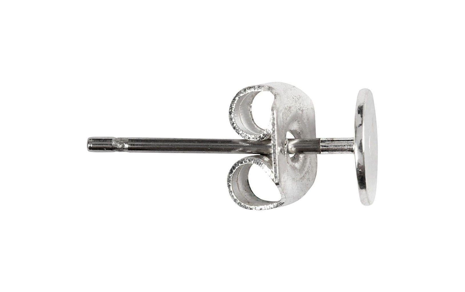 Creativ Company Ohrring, Metall, Silber, Ø 5 mm, Set à 10