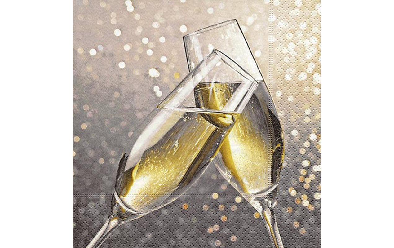 Paper + Design Servietten Cheers – mehrfarbig – 33 × 33 cm, 3-lagig – 20 Stück