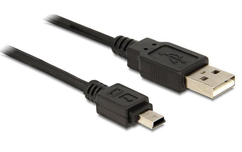 DeLOCK USB-A auf Mini-USB-B Kabel – USB 2.0 (480 Mbit/s) – 0,7 m – Schwarz