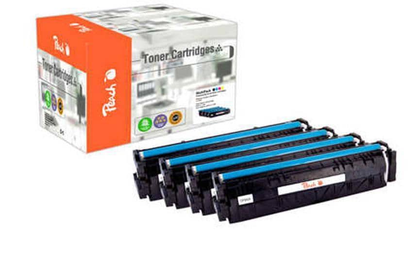 Peach Toner-Multipack 203X – BK/C/M/Y, 2500 Seiten – für HP Color LaserJet Pro M 254/MFP M 280 und andere