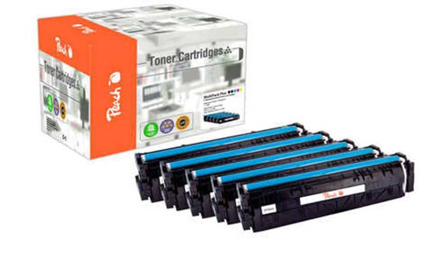 Peach Toner-Multipack 203X – BK/C/M/Y, 3200 Seiten – für HP Color LaserJet Pro M254dnw/M254dw/M254nw und andere
