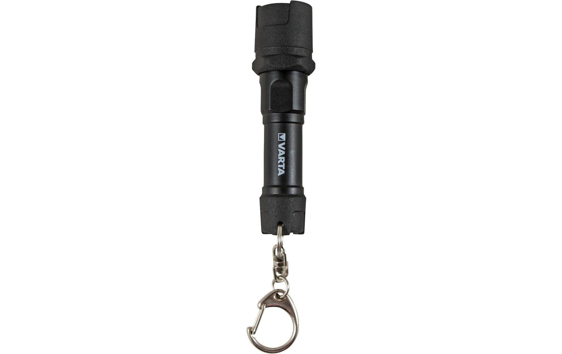 Varta LED-Schlüsselanhänger-Taschenlampe 1AAA – 12 lm, 10 m, IPX4, AAA – Schwarz