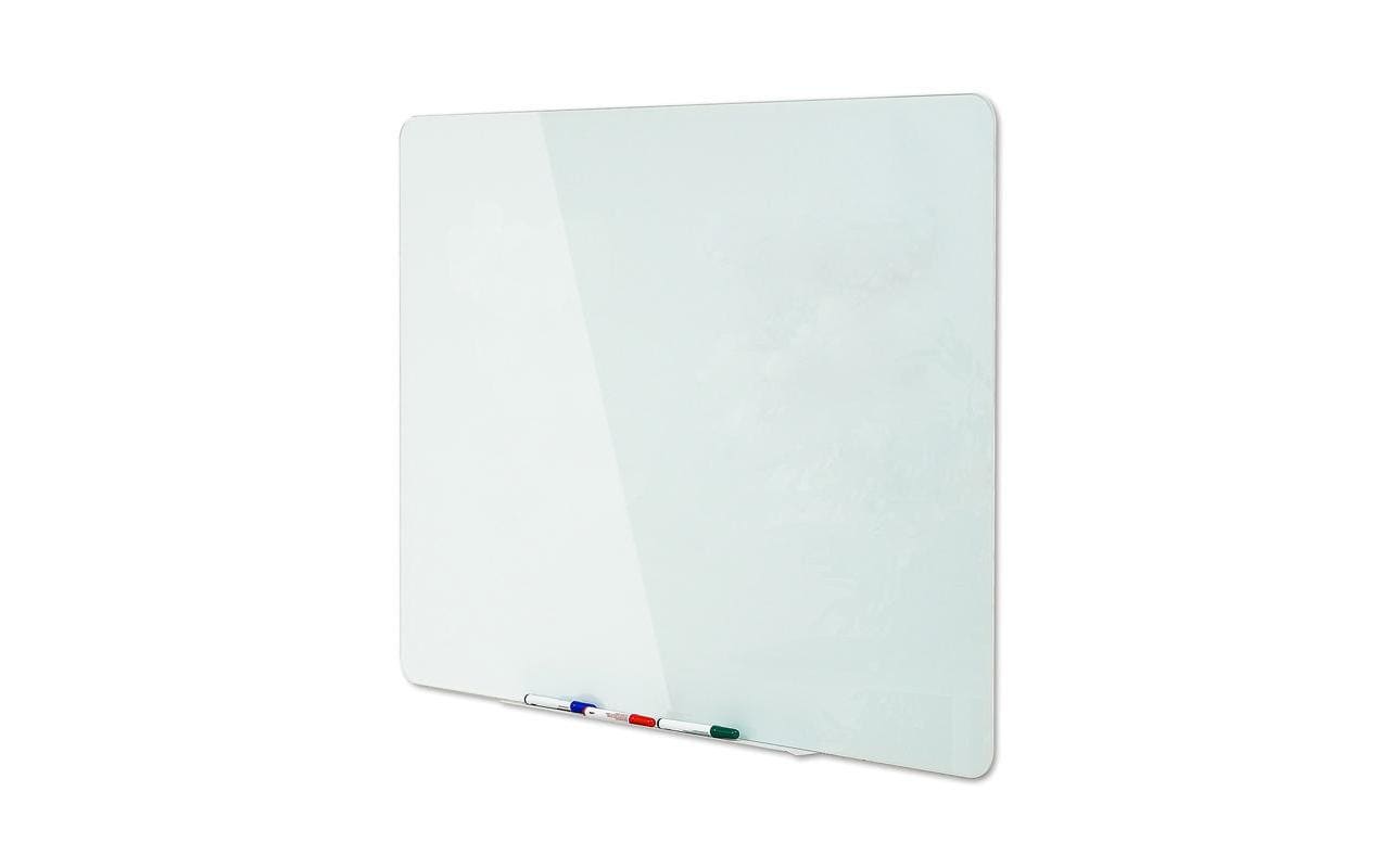 Bi-Office Whiteboard – 90 × 60 cm, Glas, magnetisch, Glas-Rahmen