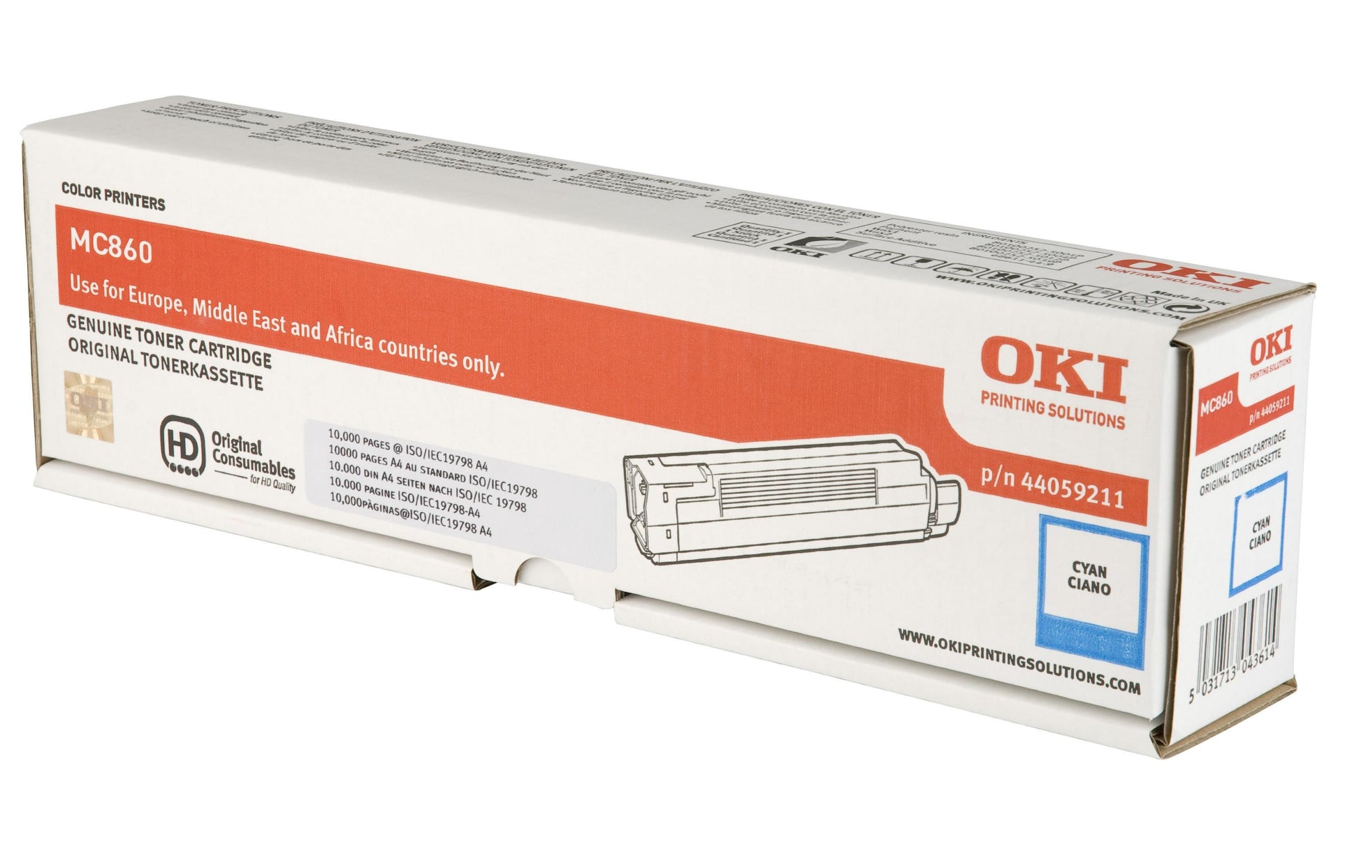 OKI Toner – cyan, 10000 Seiten