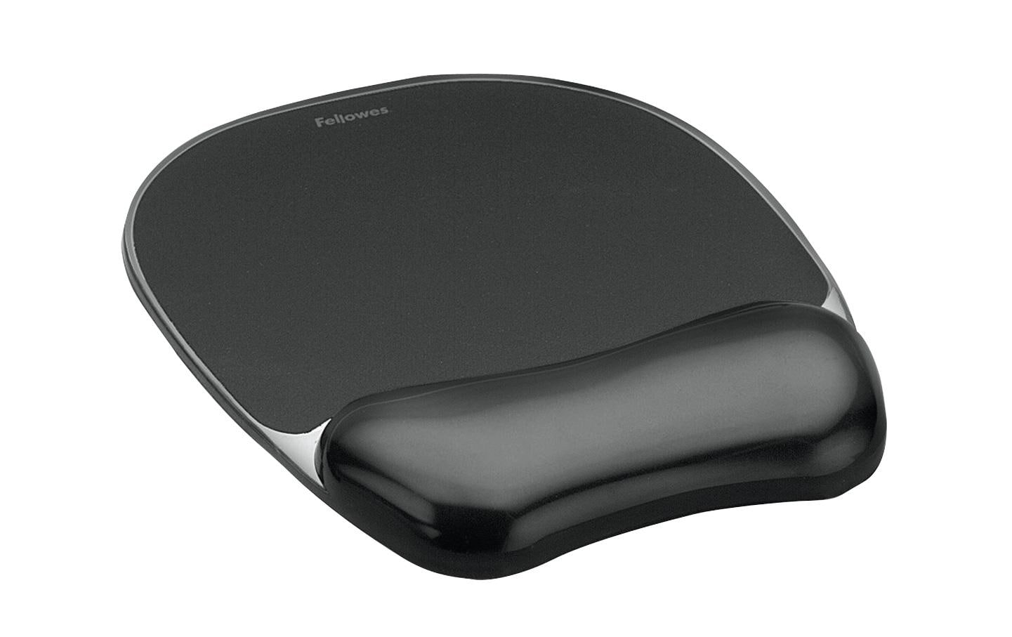 Fellowes Mausmatte mit Handgelenkauflage – Crystals – Gel, abwaschbar – 230×202×15 mm – schwarz