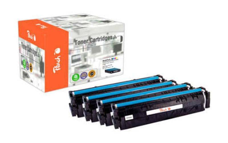 Peach Toner-Multipack 203A – BK/C/M/Y, 1300 Seiten – für HP M254/M280/M281 und andere