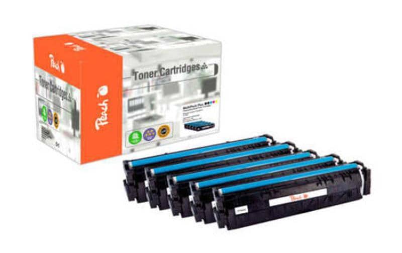 Peach 203A CMYK Toner – kompatibel – 5er-Pack – je ca. 1'400 Seiten – für HP Color LaserJet Pro M254/M280/M281
