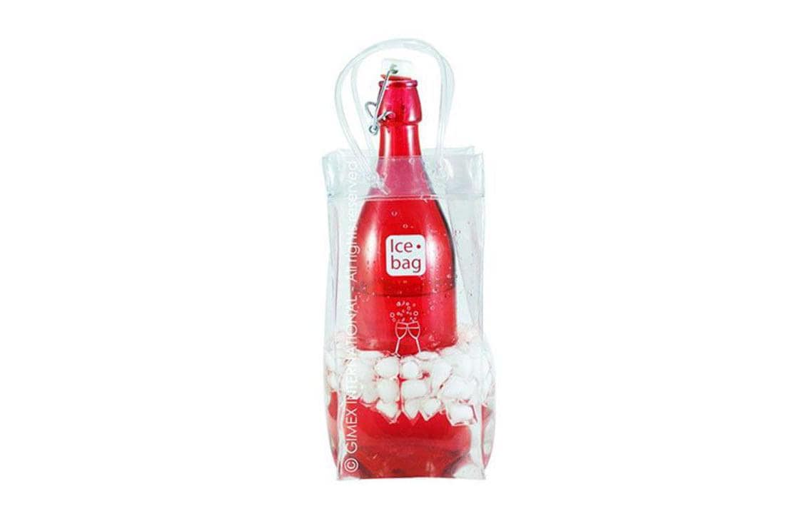 Vinart Flaschenkühler-Tasche Ice Bag – 26 × 11 × 11 cm, Kunststoff, Transparent, für 1 Flasche