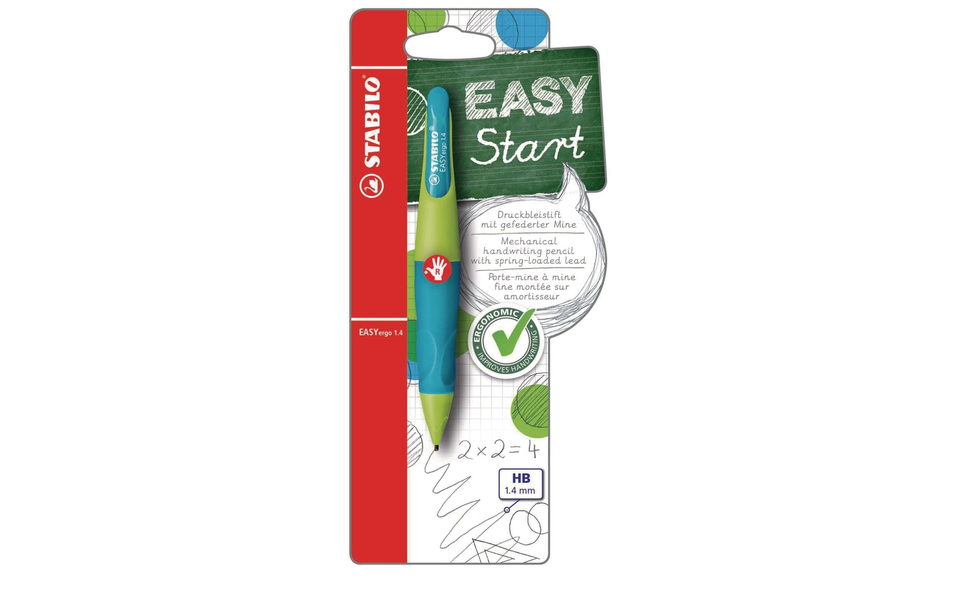 Stabilo EASYergo Start Druckbleistift – 1,4 mm, für Rechtshänder, Neon-Limonengrün