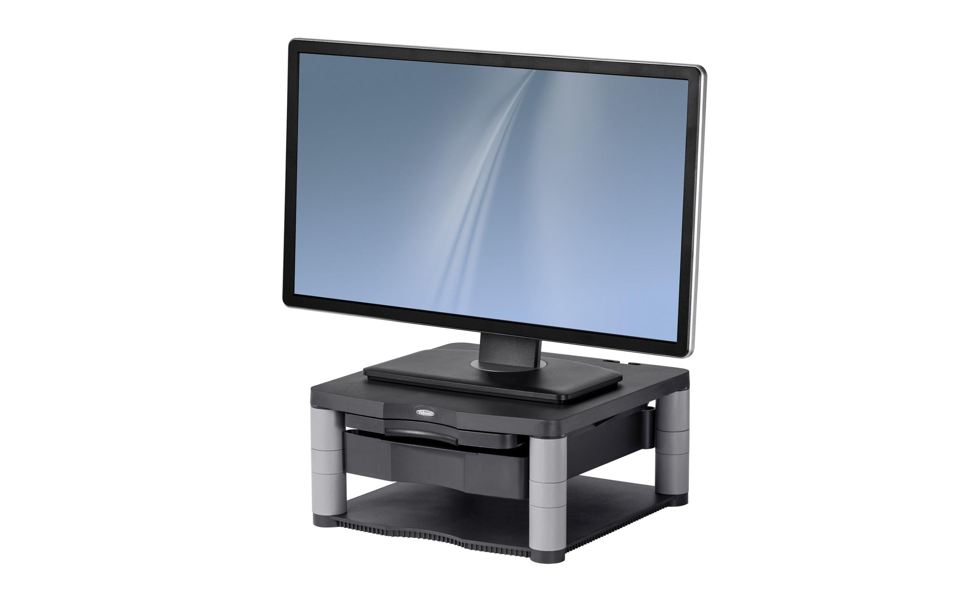 Fellowes Premium Monitor Ständer Plus – Monitorhalterung, Standfuss, bis 21", 36 kg, höhenverstellbar