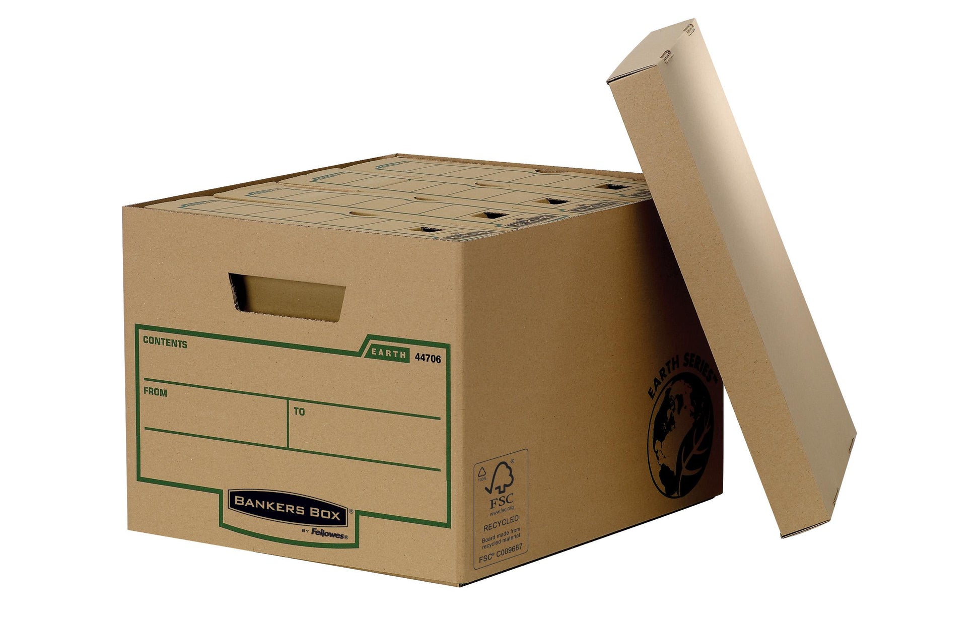 Fellowes R-Kive Earth Archivschachtel – 335 × 270 × 391 mm, braun, Karton, 10er Pack