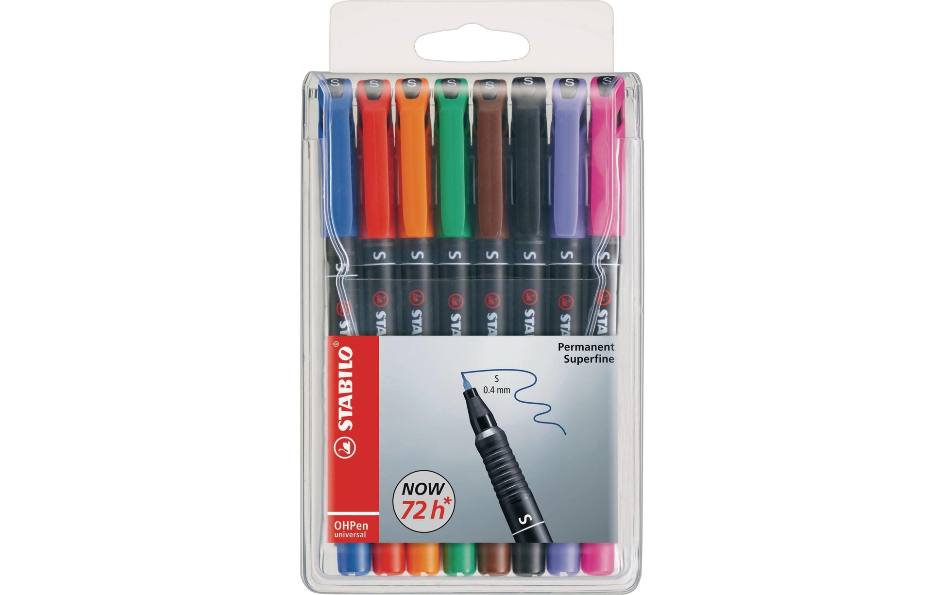 Stabilo Permanent Marker für Transparenzfolien – sortiert, 8er Pack