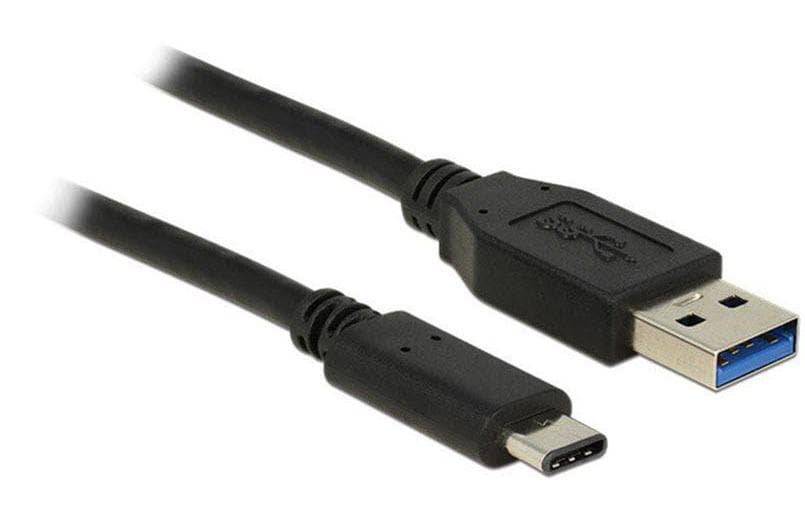 DeLOCK USB-A auf USB-C Kabel – USB 3.2 Gen 2 (10 Gbit/s) – 1 m – Schwarz