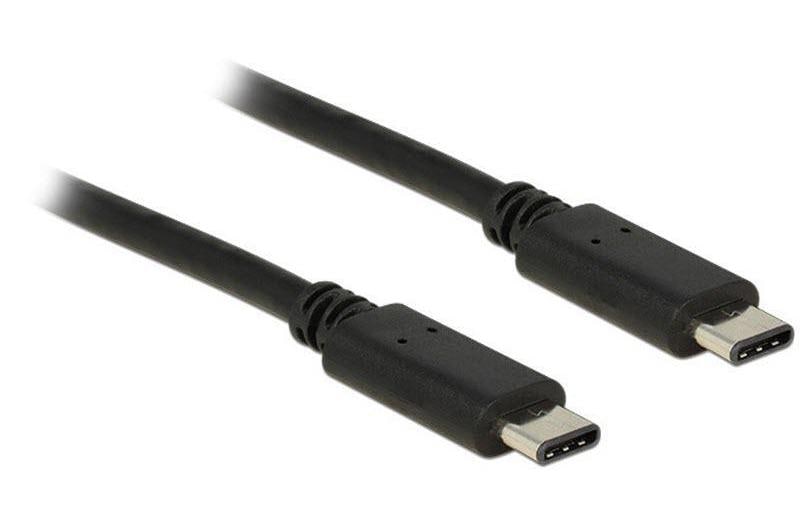 DeLOCK USB-C auf USB-C Kabel – USB 2.0 (480 Mbit/s) – 0,5 m – Schwarz