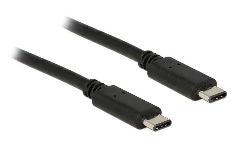 DeLOCK USB-C auf USB-C Kabel – USB 2.0 (480 Mbit/s) – 1 m – Schwarz