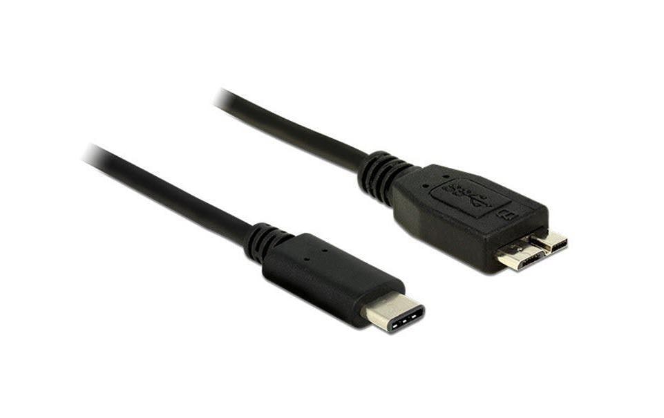 DeLOCK USB-C auf Micro-USB-B Kabel – USB 3.2 Gen 2 (10 Gbit/s) – 1 m – Schwarz