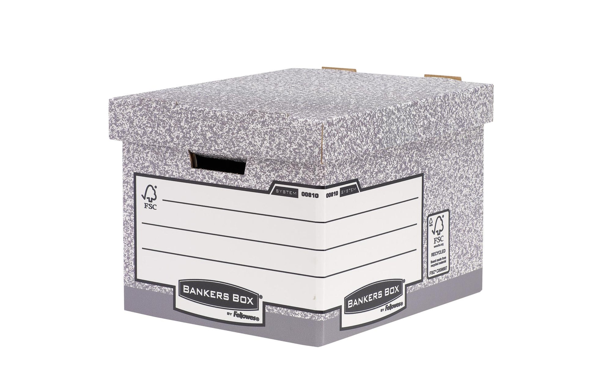 Fellowes R-Kive System Archivschachtel – 335 × 404 × 292 mm, grau, Karton, 10er Pack