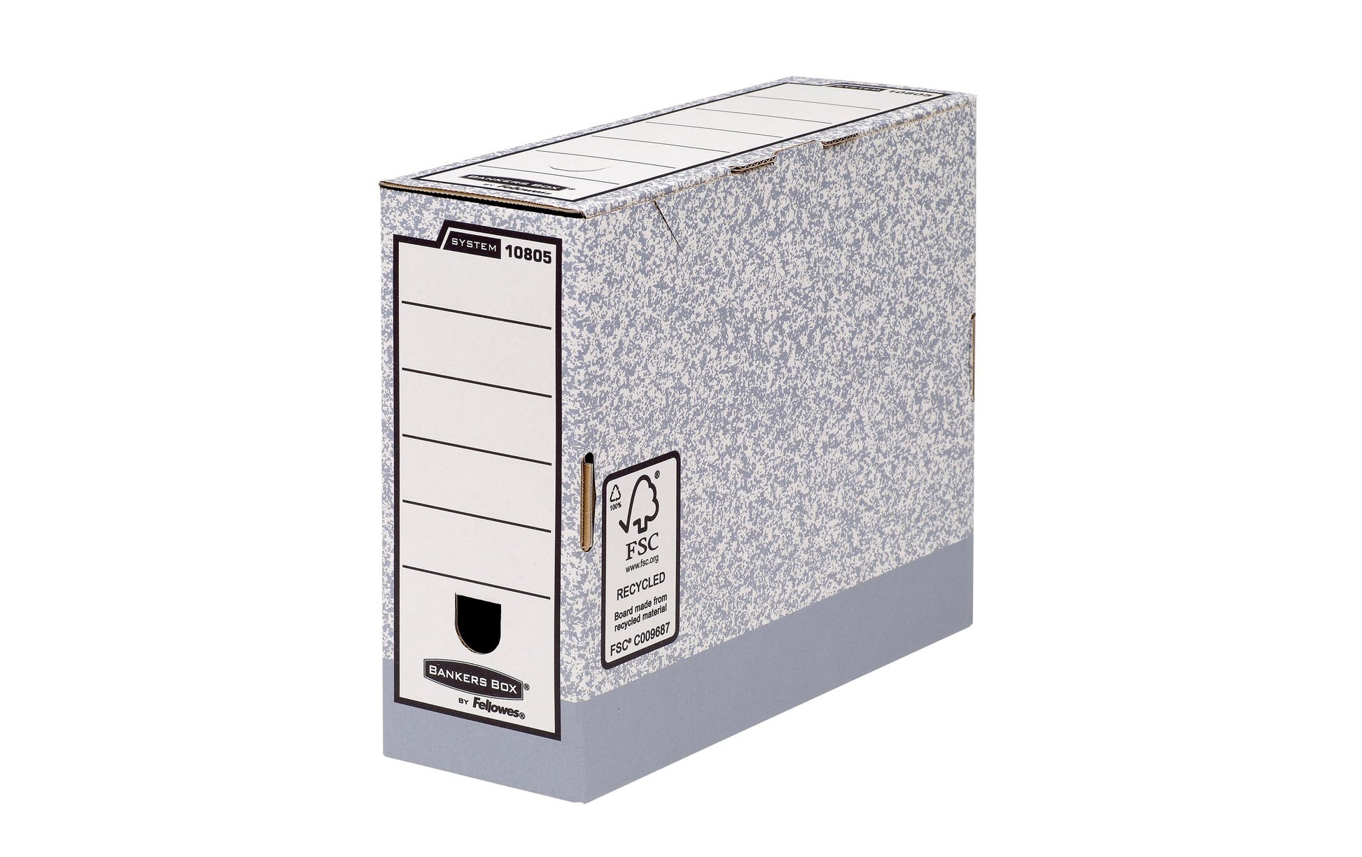 Fellowes Bankers Box Archivschachtel A4 – 111 × 327 × 265 mm, grau, Karton, 10er Pack