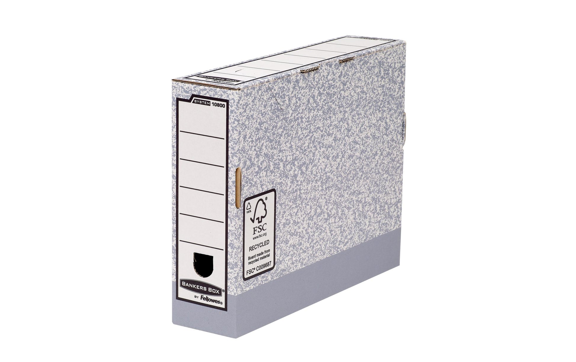 Fellowes Archivschachtel – für A4, B 85 × H 327 × T 265 mm, grau, Karton, 10 Stück