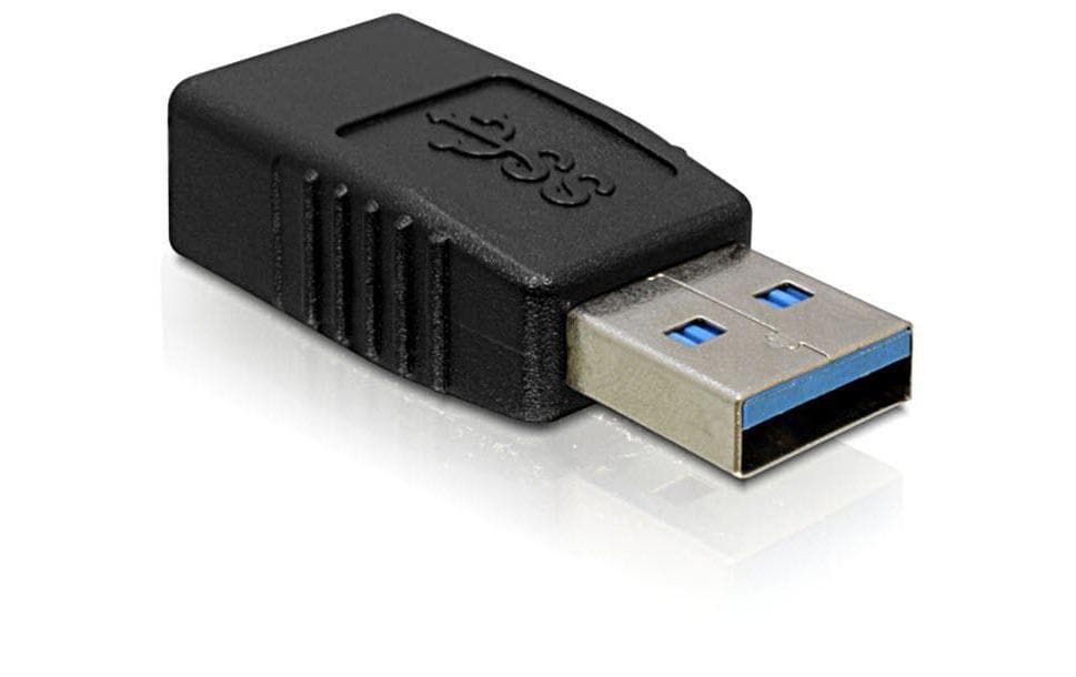 DeLOCK USB-Adapter USB-A auf USB-A – USB 3.2 Gen 1 (5 Gbit/s) – Schwarz