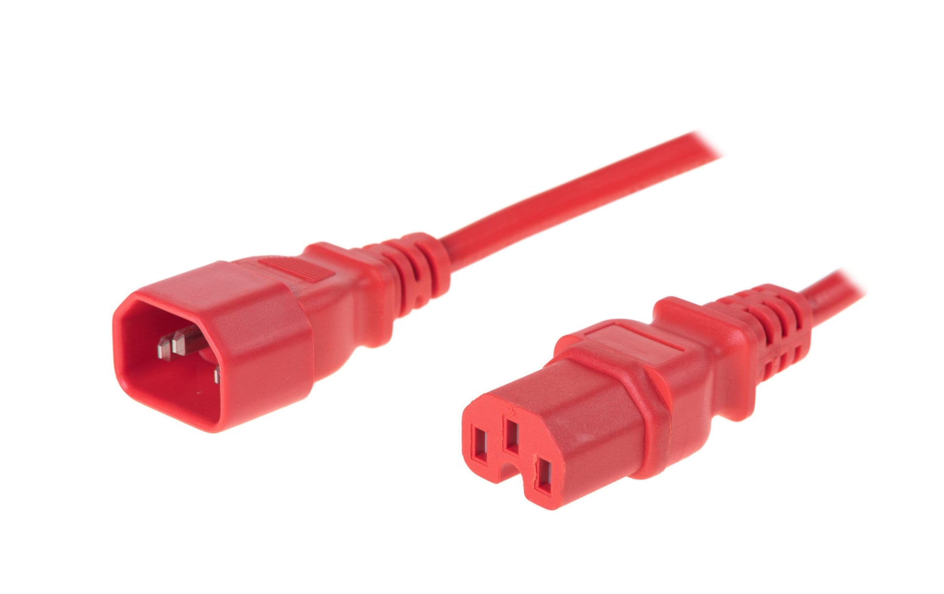 Diggelmann Netzkabel, IEC C14 auf IEC C15, 1,5 m, Rot, C14C15RD10-1.5