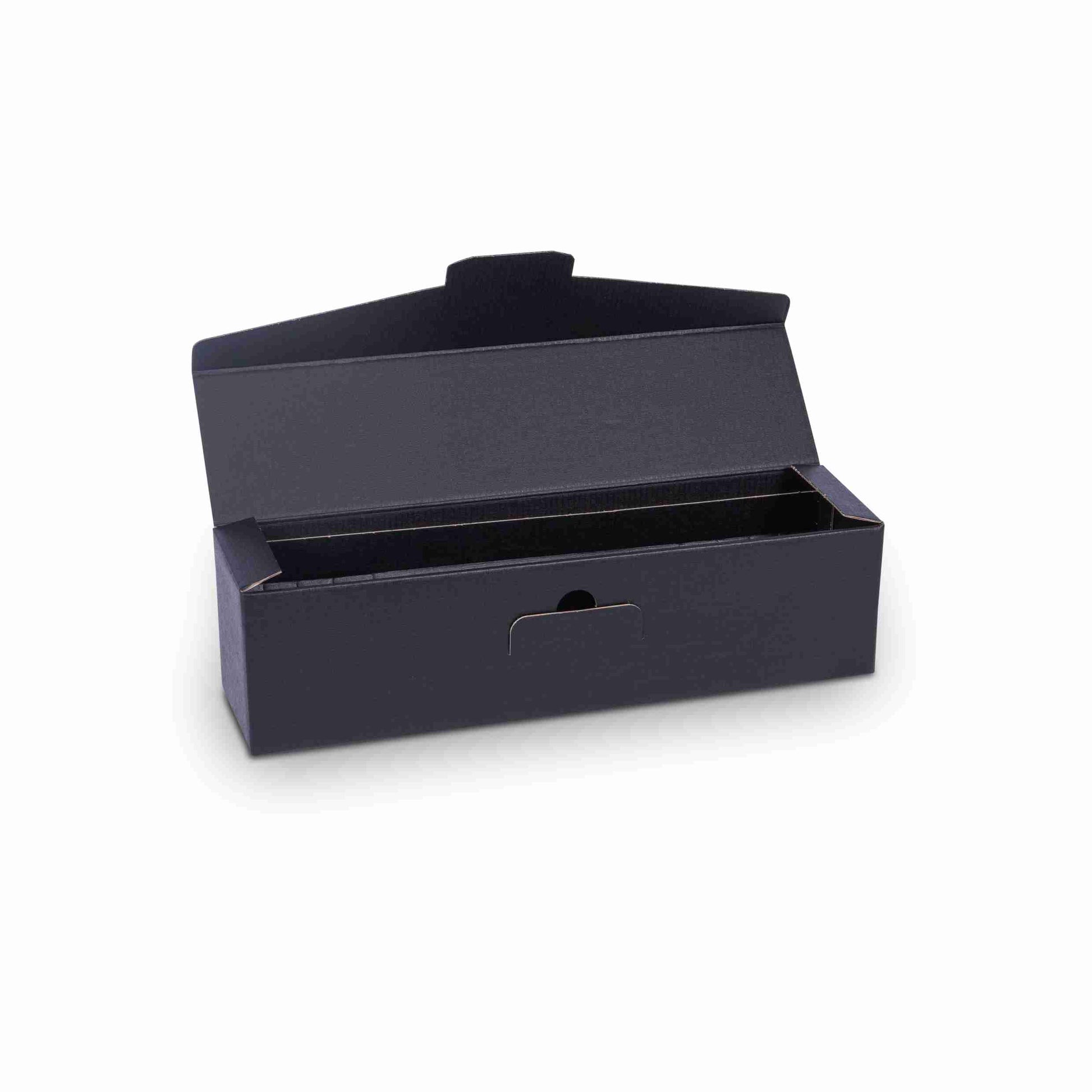 Geschenkbox Wellpappe schwarz – 95 × 380 × 90 mm – für 1 Flasche – 1 Palette (1'200 Stk.)