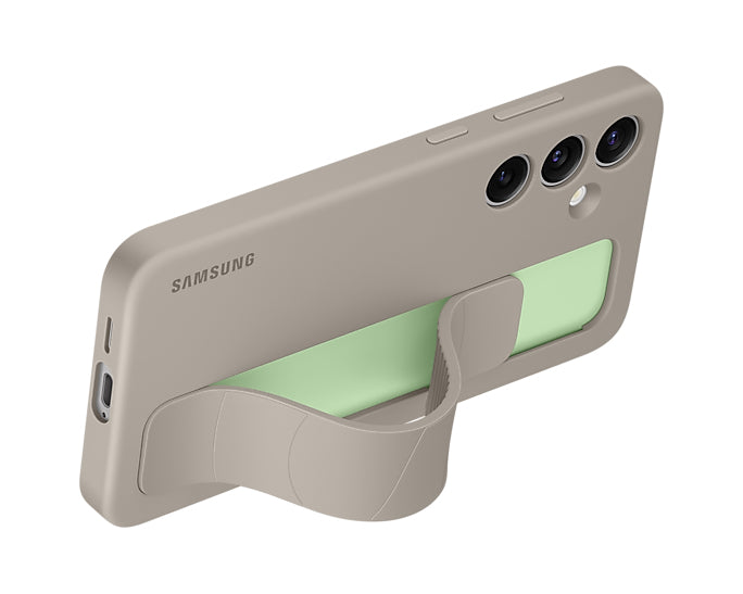 Samsung Backcover – für Samsung Galaxy S25+ – grau – Silikon – mit Ständer