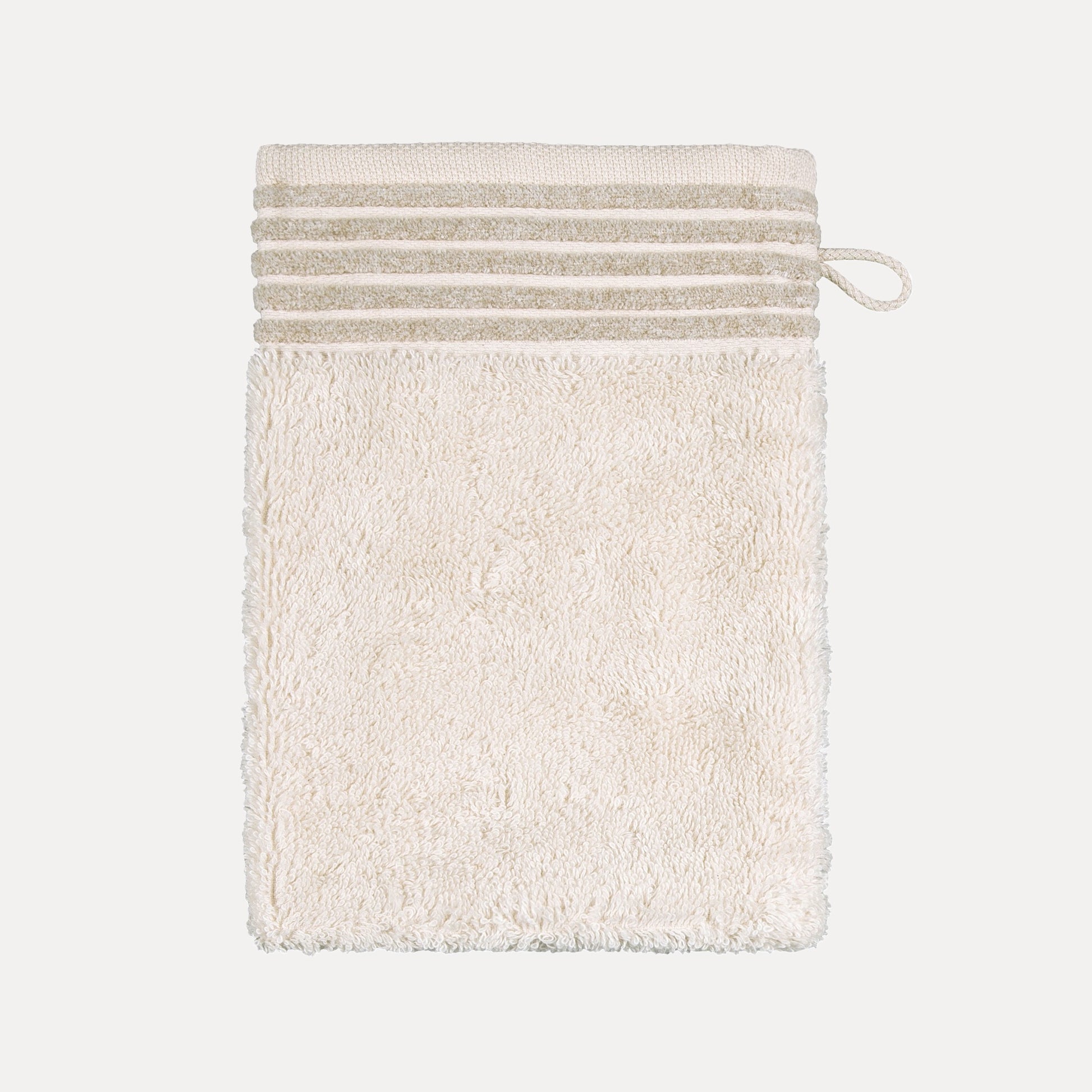 Möve Waschhandschuh Wellness – 15 × 20 cm, Beige, Baumwolle, 510 g/m²