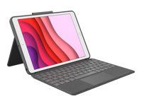 Logitech Combo Touch – Tastatur, kabellos (Smart Connector), DE-Layout (DE), beleuchtet – für iPad (7. Gen.)