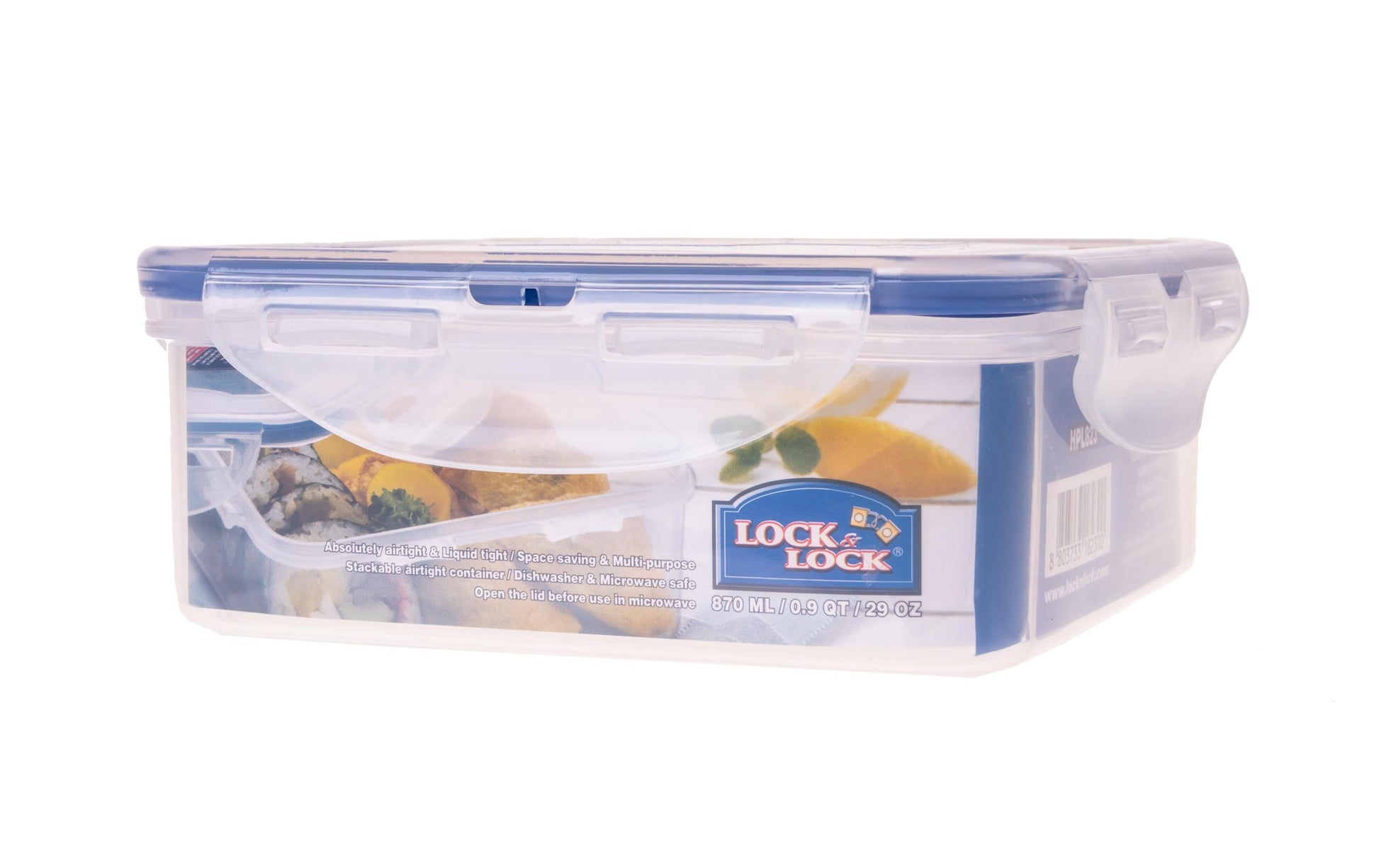 Lock & Lock HPL823 – Vorratsdose 870 ml, 15,5 × 15,5 × 6 cm, Polypropylen (PP), Transparent