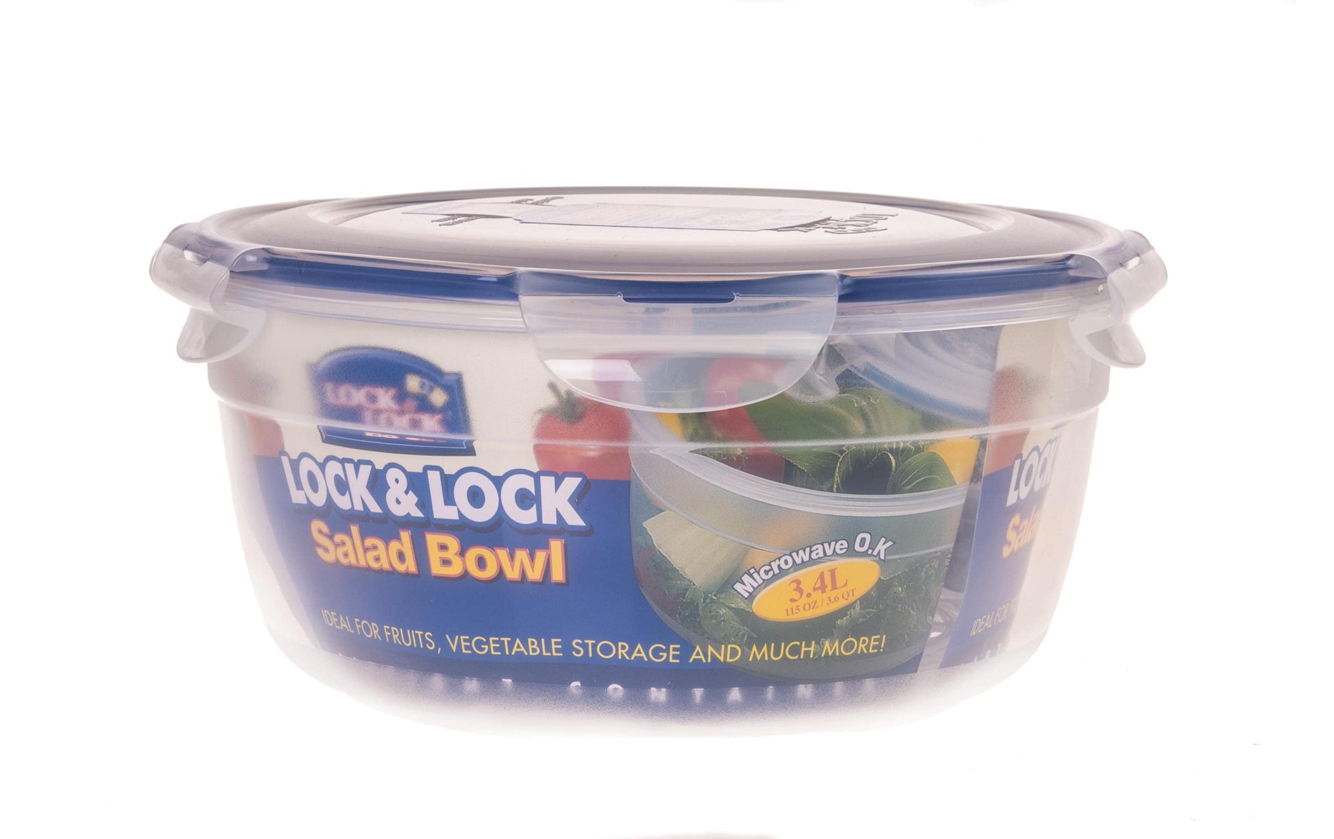 Lock & Lock Vorratsdose 3,4 l, Ø 24 × 12 cm, Polypropylen (PP), Transparent