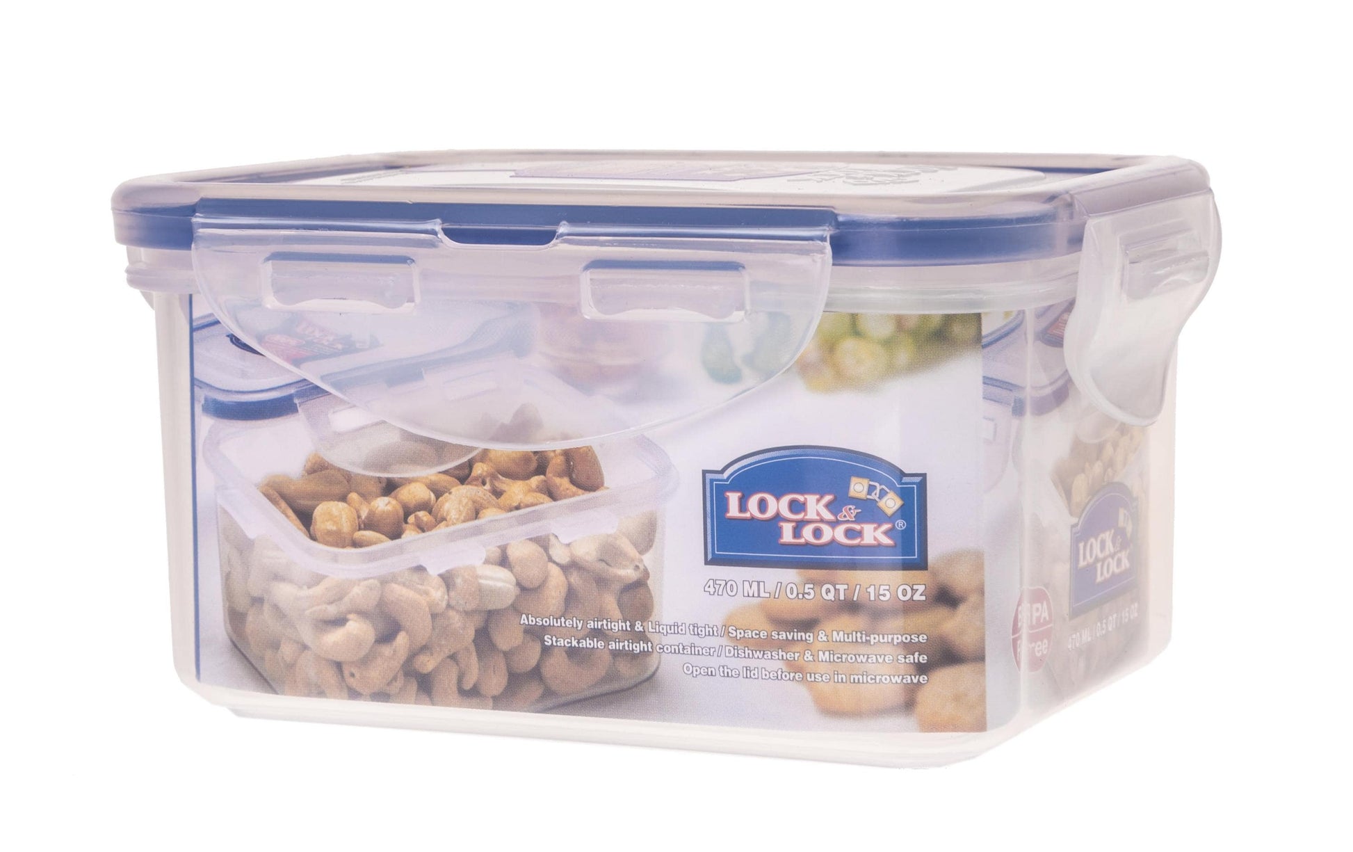 Lock & Lock SN-830B – Vorratsdose 470 ml, 10,2 × 13,5 × 6,8 cm, Polypropylen (PP), Transparent
