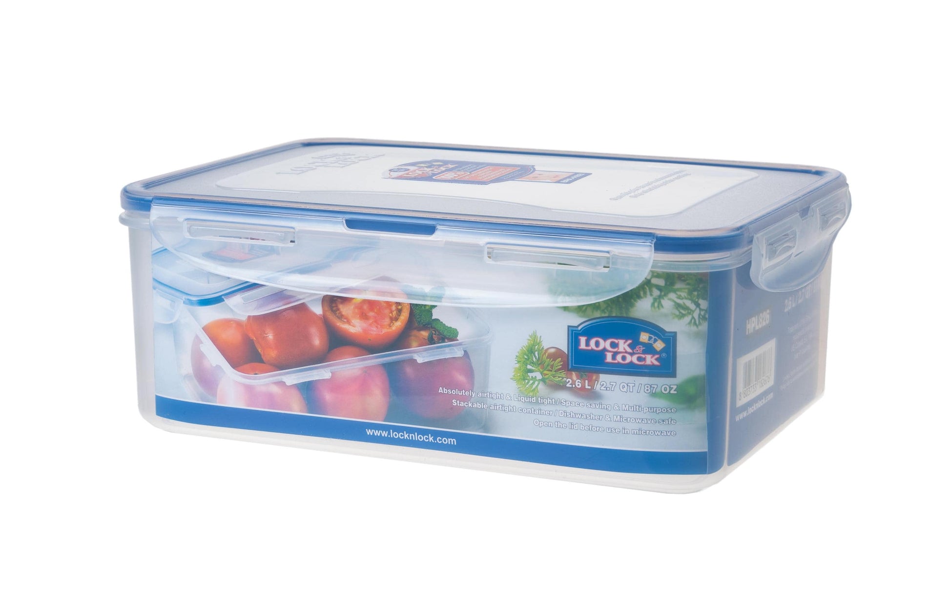 Lock & Lock Vorratsdose 2,6 l, 18 × 24,8 × 9,3 cm, Polypropylen (PP), Transparent