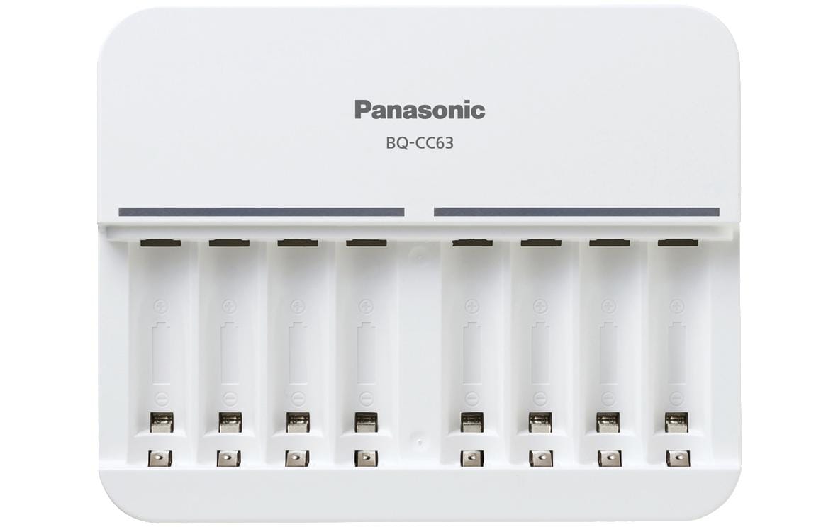 Panasonic eneloop BQ-CC63E Ladegerät – 8 Zellen, für HR6 / AA / Mignon (NiMH-Akkus)