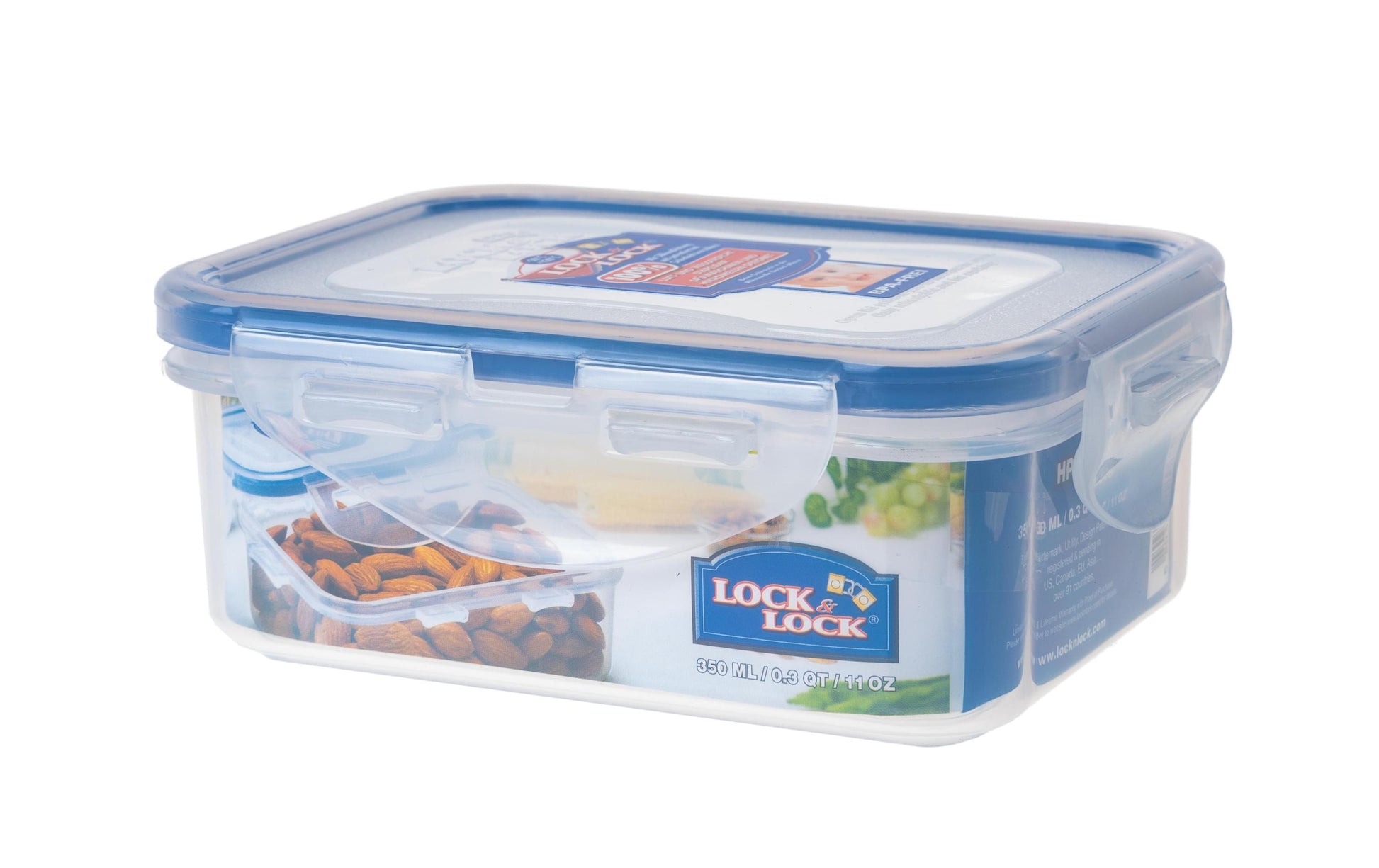 Lock & Lock Vorratsdose 350 ml, 10,2 × 13,5 × 5,2 cm, Polypropylen (PP), Transparent