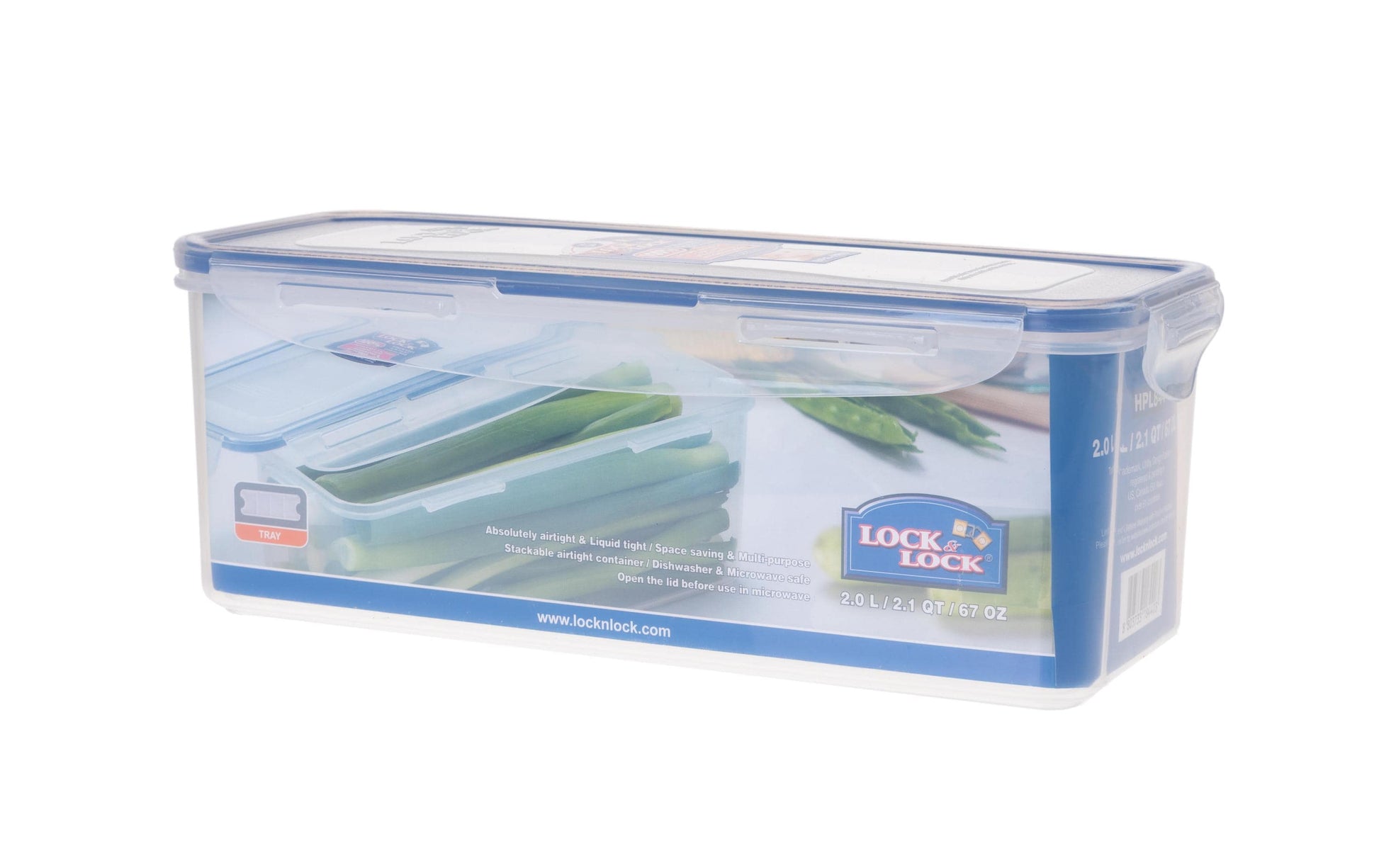 Lock & Lock Vorratsdose 2 l, 11,5 × 27,8 × 10,3 cm, Polypropylen (PP), Transparent