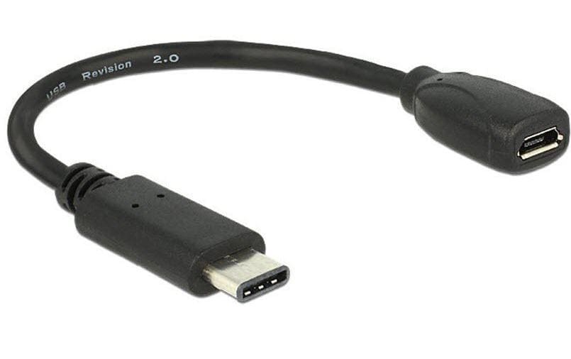 DeLOCK USB-Adapter USB-C auf Micro-USB-B – USB 2.0 (480 Mbit/s) – Schwarz