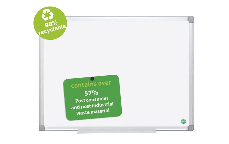 Bi-Office Whiteboard – 150 × 100 cm, Emaille, Aluminiumrahmen, inkl. Stiftablage