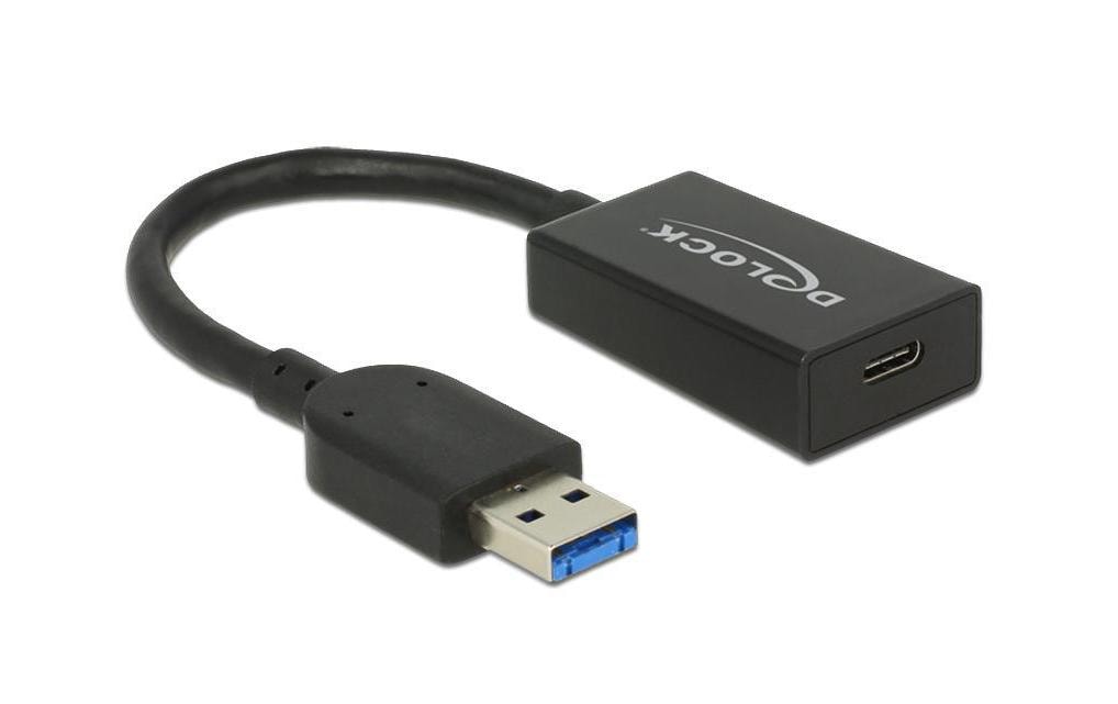 DeLOCK USB-Adapter USB-A auf USB-C – USB 3.2 Gen 2 (10 Gbit/s) – Schwarz