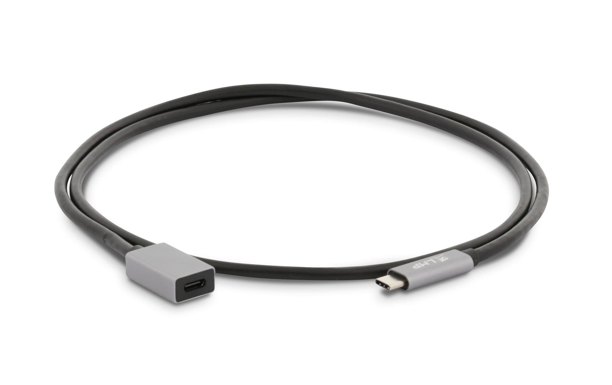 LMP USB-C Verlängerungskabel (Stecker auf Buchse) – USB 3.2 Gen 1 (5 Gbit/s) – 1 m – Aluminium/TPE – Grau