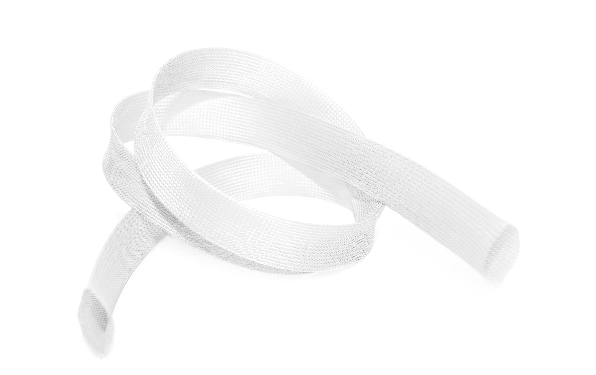 Audioraq Offener Kabelschlauch – Durchmesser 25 mm – 2 m – Weiss – Polyester