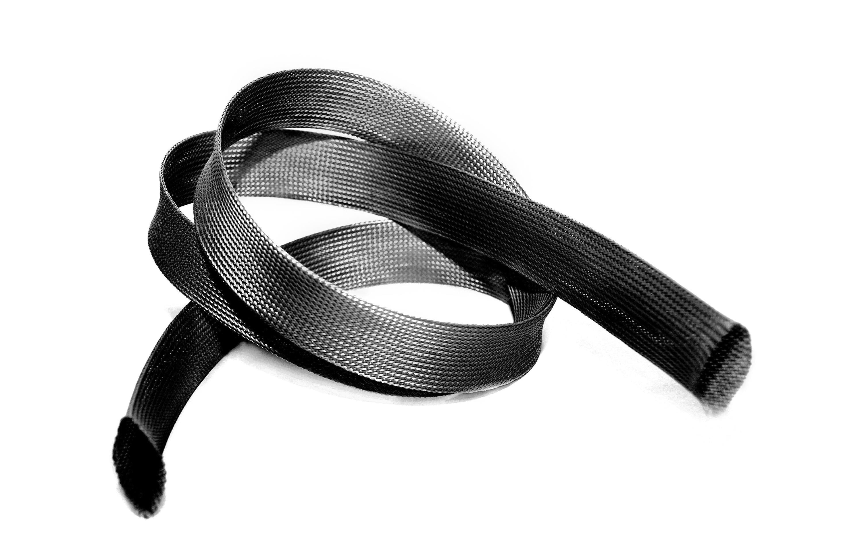 Audioraq 2452 Kabelschlauch geschlossen – Durchmesser 20–40 mm – 50 m – zuschneidbar – schwarz – Polyester