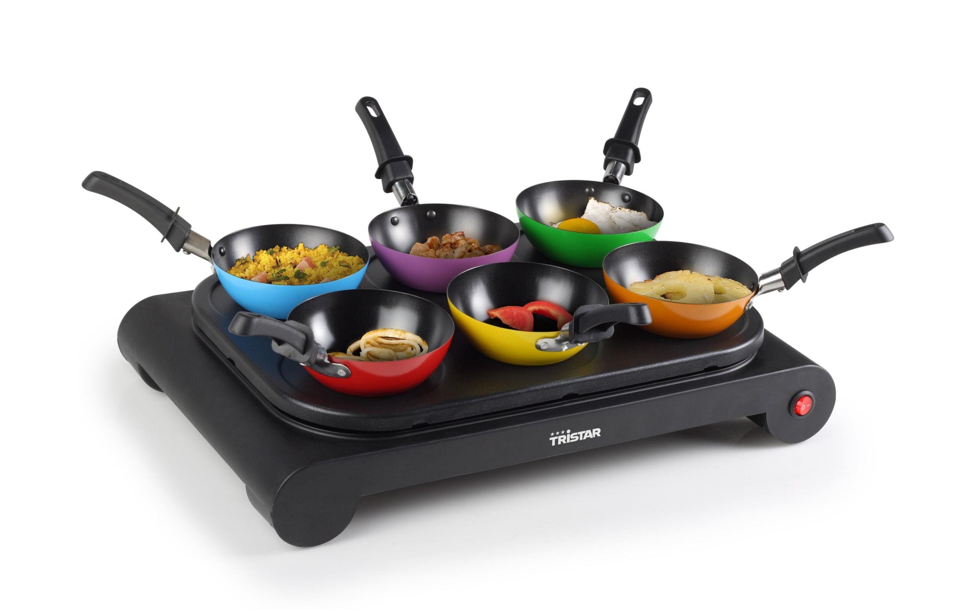 Tristar Wok-Set BP-2827 – 6 Personen, 1000 W, Antihaftbeschichtet – Mehrfarbig