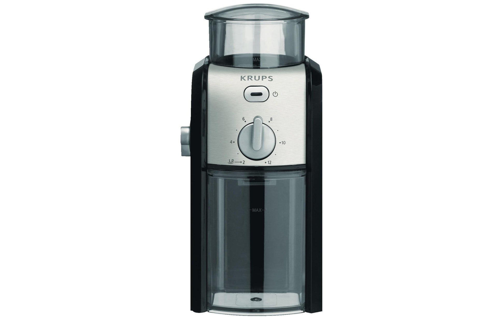 Krups Kaffeemühle Expert – 200 g, Keramikmahlwerk, 100 W – Schwarz/Silber
