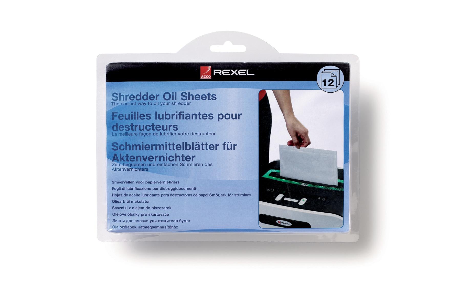 Rexel Aktenvernichter-Ölblätter – 12 Stk.