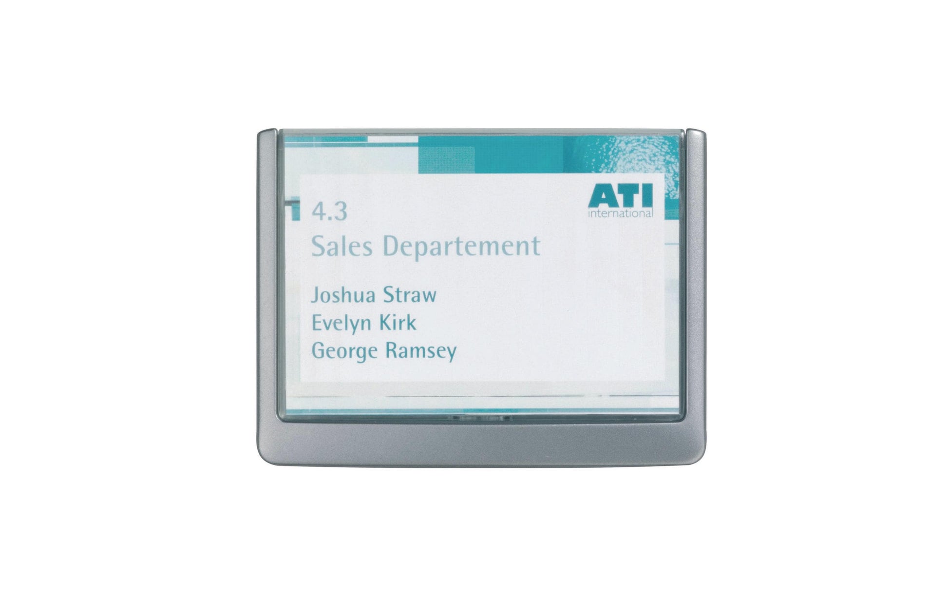 Durable Click Sign Türschild – 149 × 105,5 mm – Kunststoff – Grau